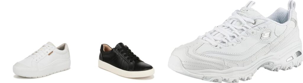 Leather Sneakers For Work Women combined image