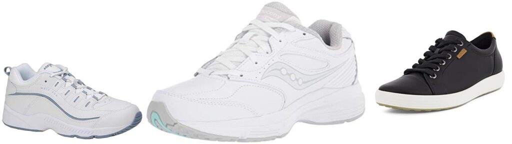 Leather Walking Shoes For Women combined image