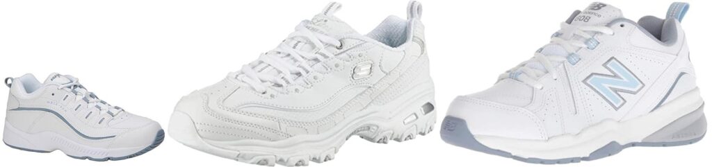 Leather Walking Shoes Womens combined image 1