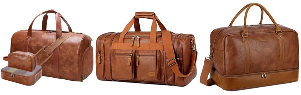 Leather Weekender Bag combined image