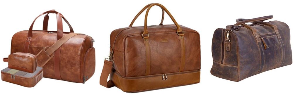 Leather Weekender combined image