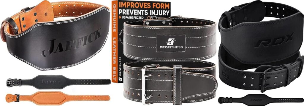 Leather Weightlifting Belt combined image