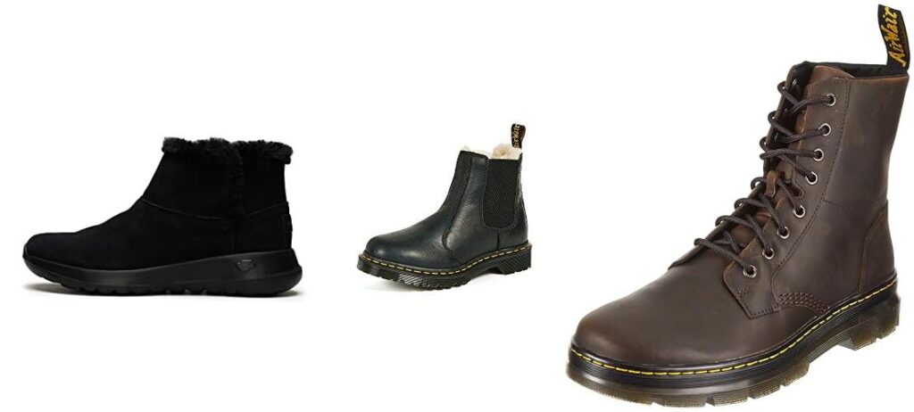 Leather Winter Boots For Women combined image