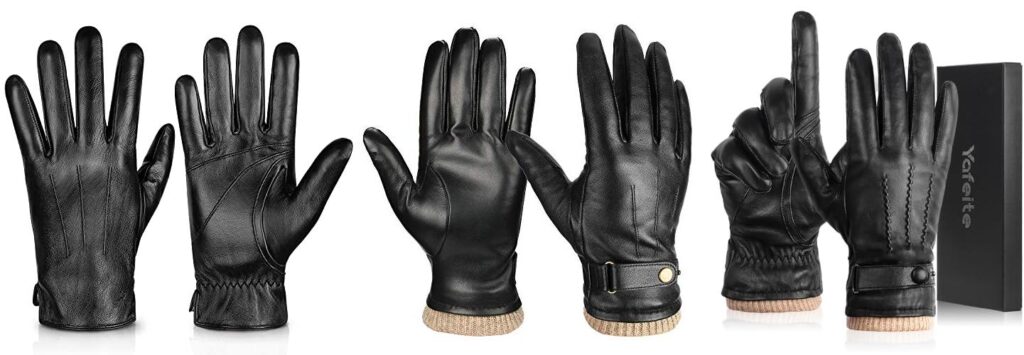 Leather Winter Gloves combined image