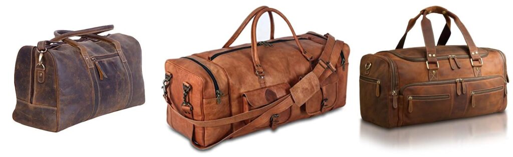 MenS Leather Duffel Bags combined image
