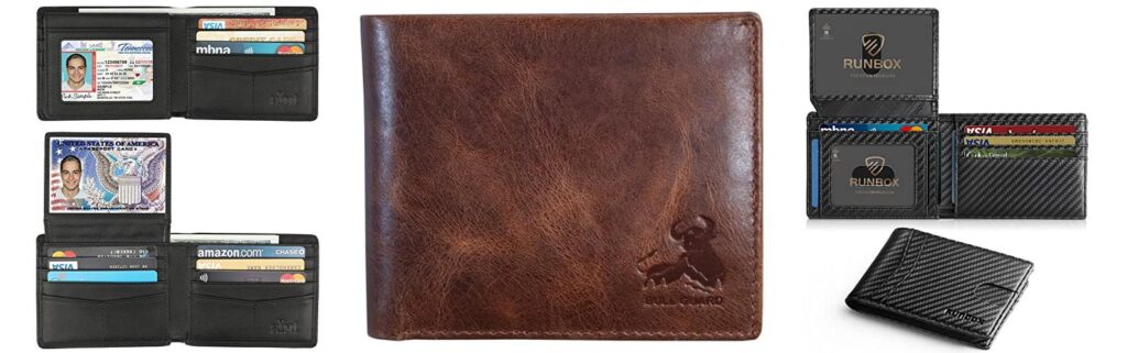 MenS Leather Rfid Wallet combined image