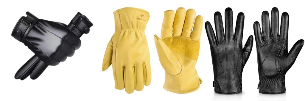 Mens Gloves Leather combined image