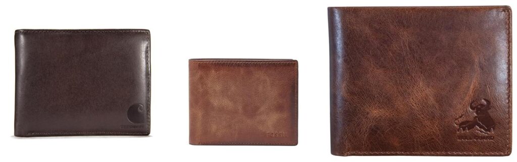 Mens Leather Bifold Wallet combined image