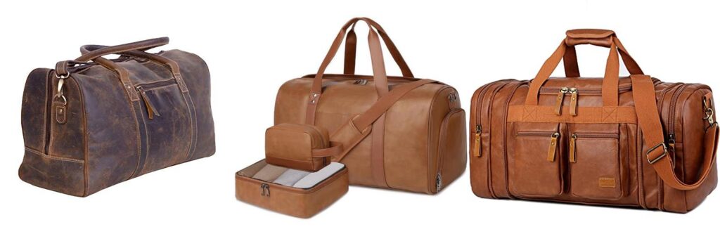 Mens Leather Duffle Bag combined image 1