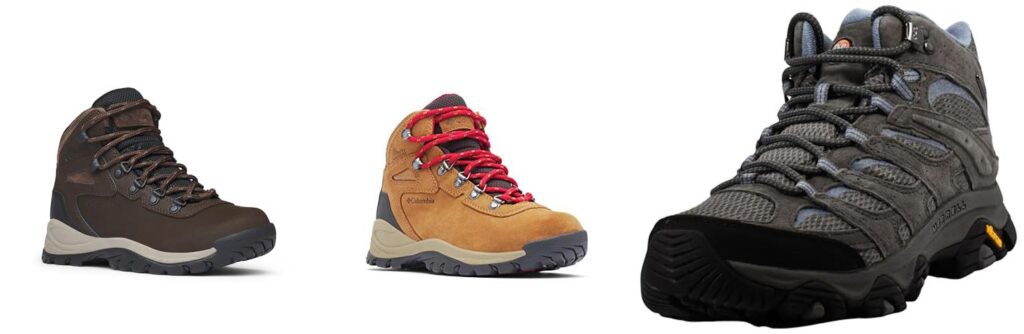 WomenS Leather Hiking Boots combined image
