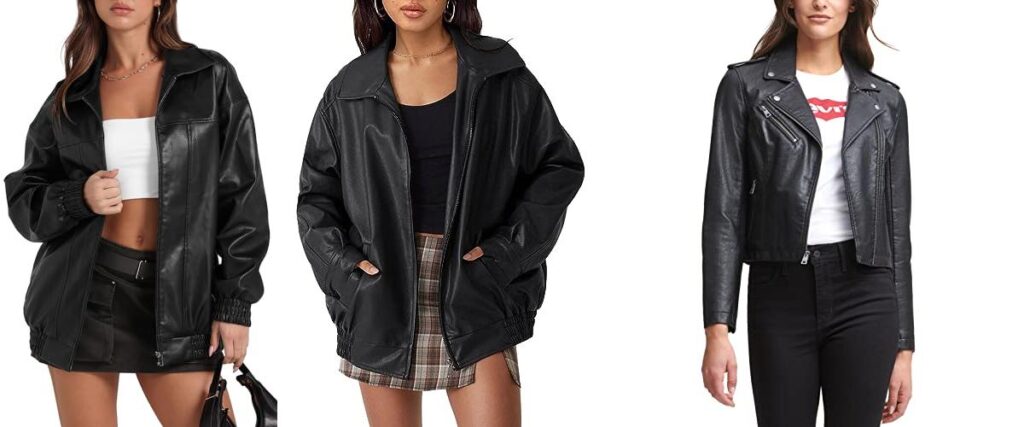 WomenS Leather Jacket combined image 1