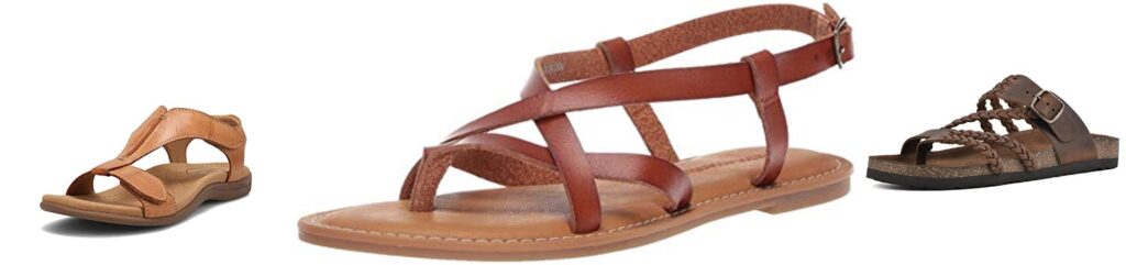 WomenS Leather Sandals combined image