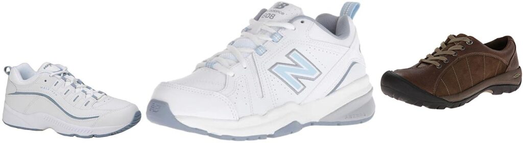 WomenS Leather Walking Shoes combined image