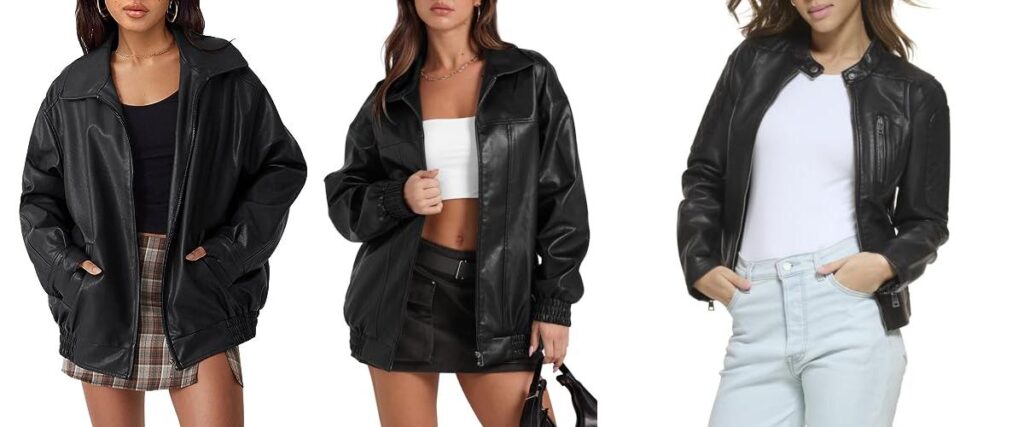 Womens Leather Jackets combined image 1
