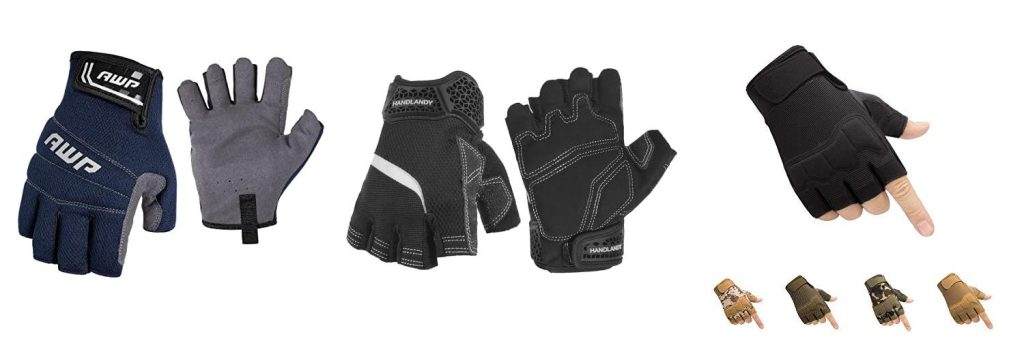 Fingerless Work Gloves combined image