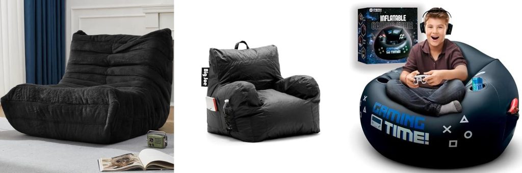 Gaming Bean Bag Chair combined image