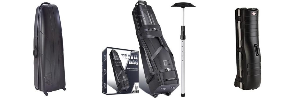 Hard Case Golf Travel Bag combined image