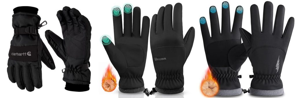 Mens Gloves For Snow combined image