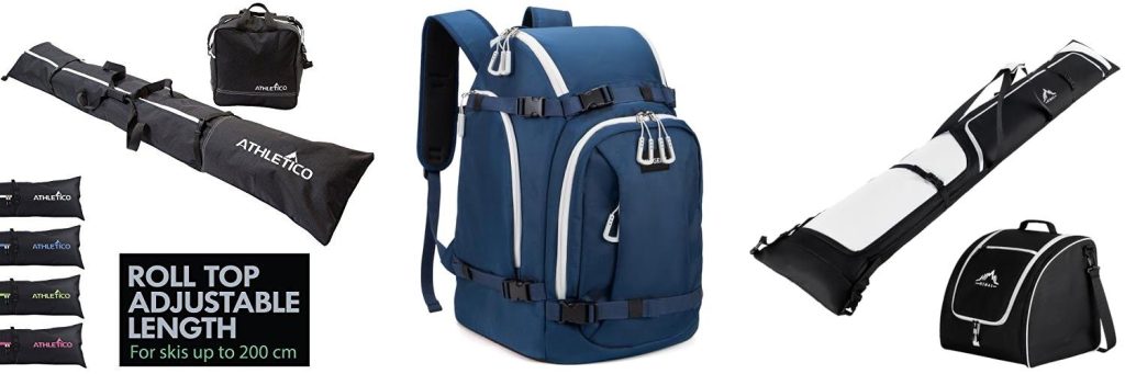 Ski Boot Bag For Air Travel Carry On combined image