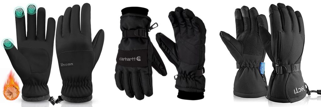 Skiing Gloves For Men combined image
