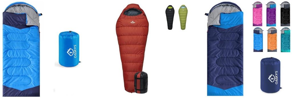 3 Season Lightweight Sleeping Bag combined image