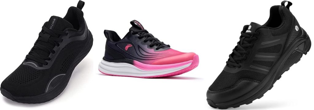Athletic Shoes For Flat Wide Feet combined image