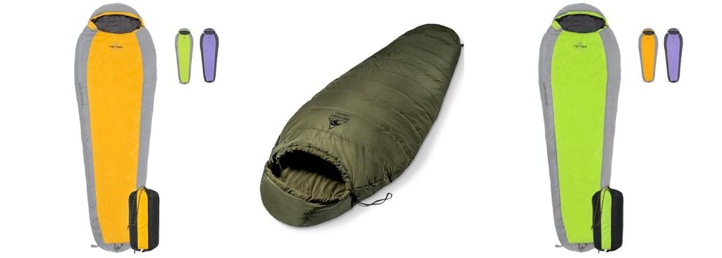 Budget Sleeping Bag Backpacking combined image
