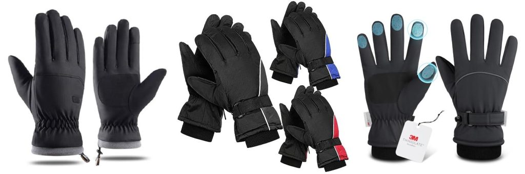 Cheap Ski Gloves combined image