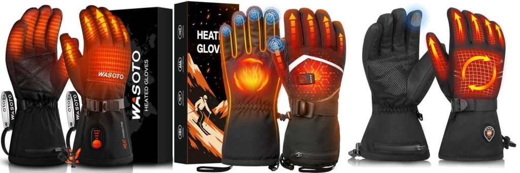 Heated Ski Gloves combined image