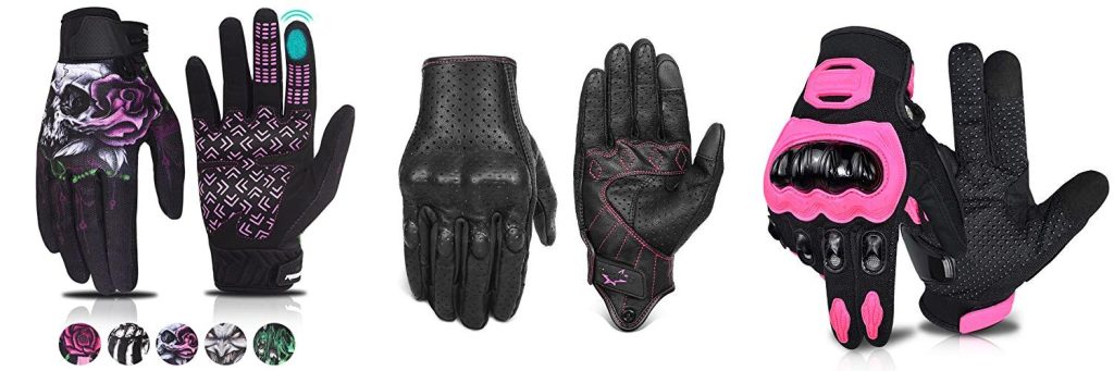 Ladies Motorcycle Gloves combined image