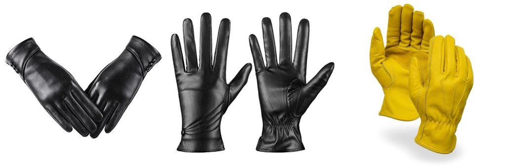 Leather Gloves For Women combined image