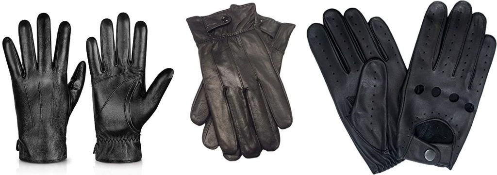 MenS Leather Driving Gloves combined image