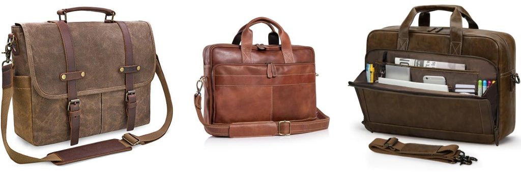 MenS Leather Work Bag combined image