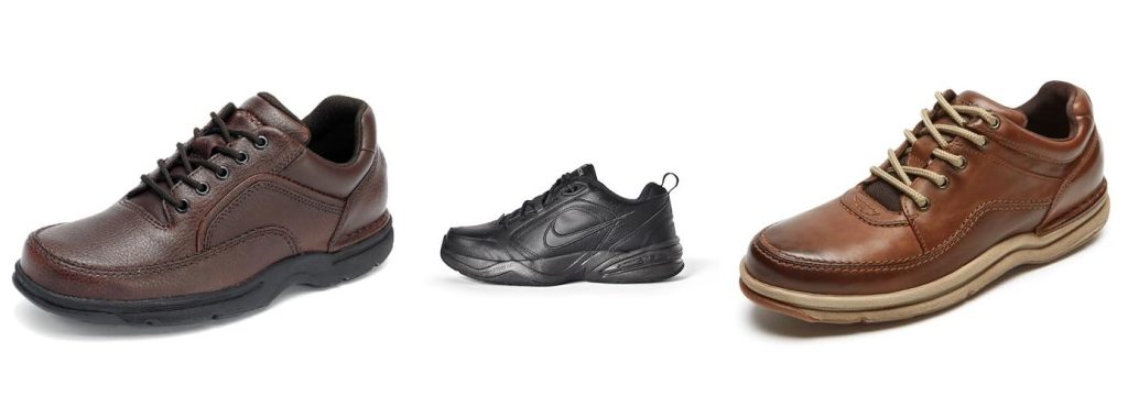 Mens Leather Walking Shoes combined image