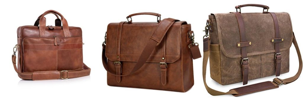 Mens Leather Work Bag combined image 1
