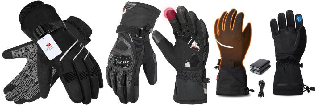 Motorcycle Cold Weather Gloves combined image