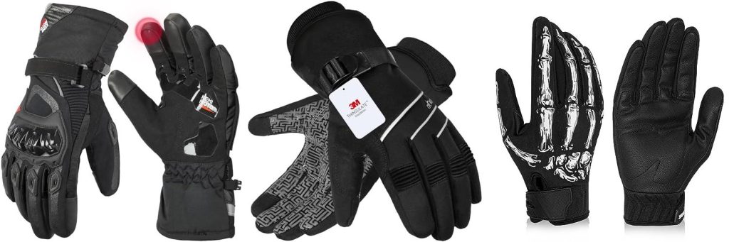 Motorcycle Gloves For Cold Weather combined image