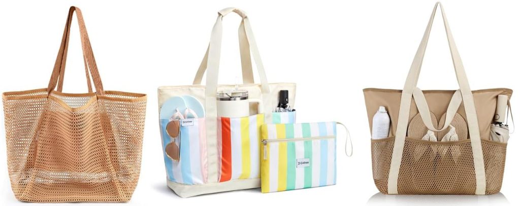 Packable Beach Bag For Travel combined image