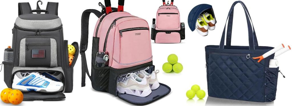 Pickleball Bag With Shoe Compartment combined image