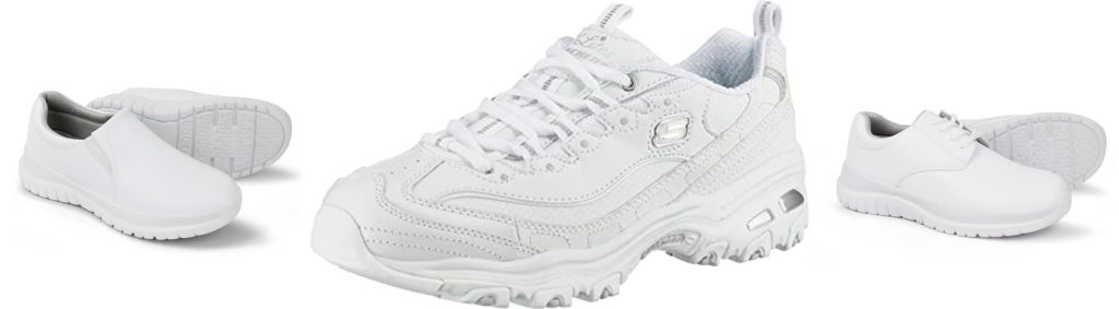 White Nursing Shoes combined image