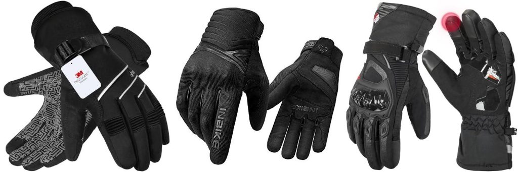 Winter Gloves For Motorcycle Riding combined image