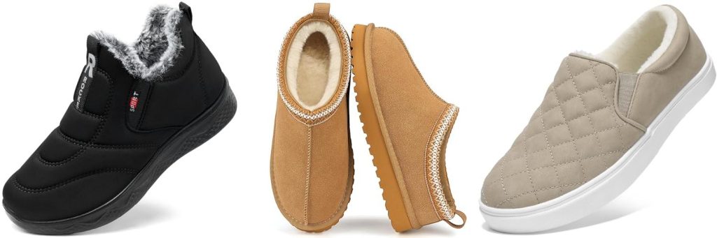 Winter Slip On Shoes WomenS combined image