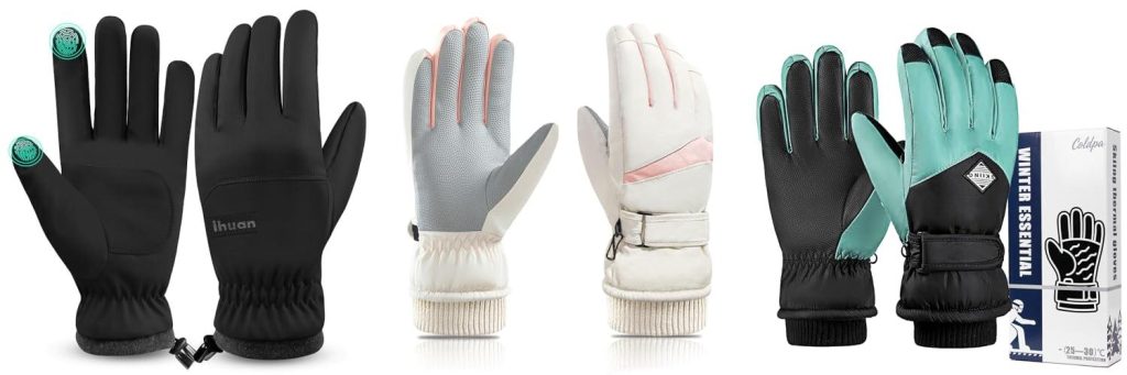 Womens Ski Gloves combined image 1