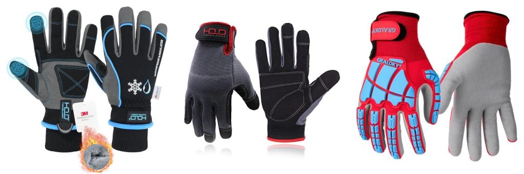 Working Gloves For Men combined image